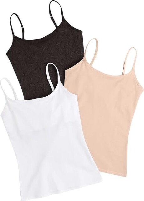 Pact Organic Cotton Shelf Bra Camisole 3-Pack (Favorites) Women's  Sleeveless - ShopStyle