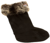 Thumbnail for your product : Hunter black & grey furry cuff welly socks