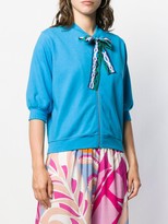 Thumbnail for your product : Emilio Pucci Contrasting Tie Fastening Bomber Jacket