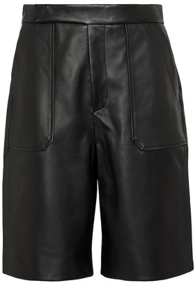 KHAITE Theresa high-rise leather shorts