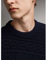 Thumbnail for your product : Burberry Cashmere Sweater with Cable Knit Detail