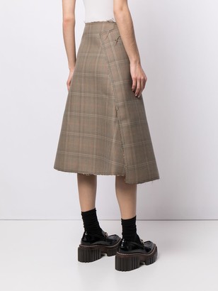 we11done Open-Front Wrap Skirt