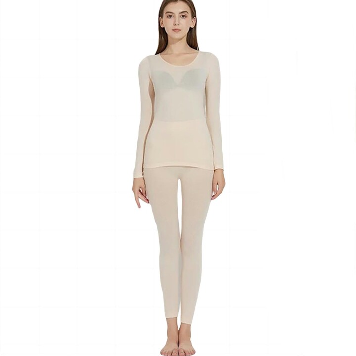 MdybF Women's Thermal Sets Women Traceless Thermal Underwear Set Unisex