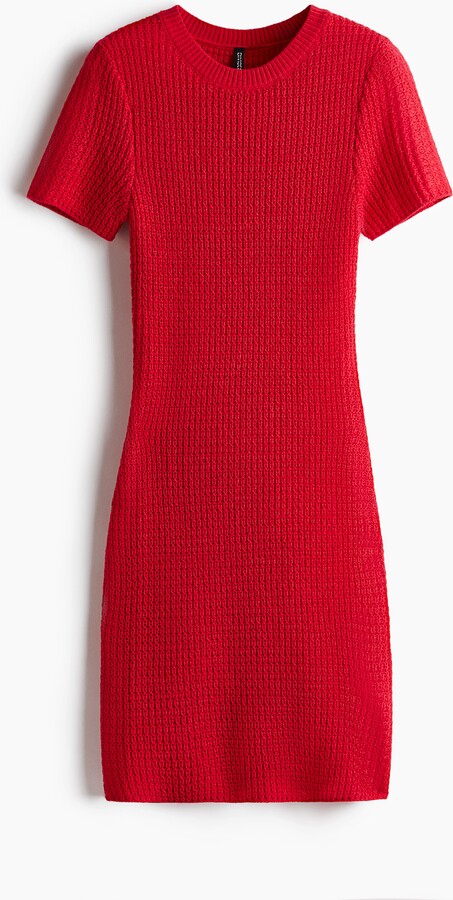 H&M Silk-blend rib-knit dress ShopStyle