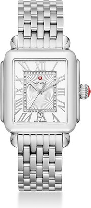 Michele Deco Madison Diamond & Stainless Steel Bracelet Watch