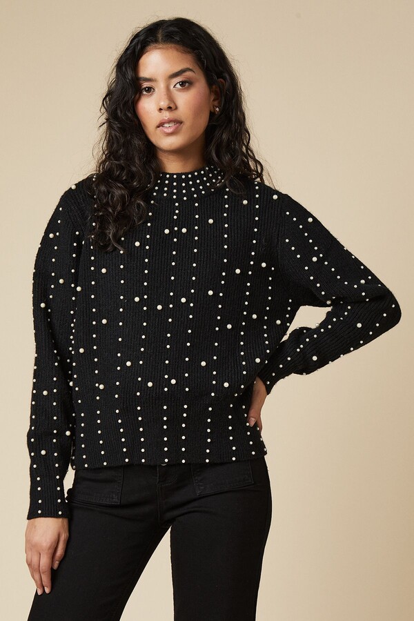 Black Jumper Pearls ShopStyle UK
