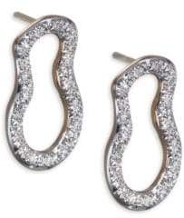 Monica Vinader Diamond & 18K Gold Riva Pod Stud Earrings