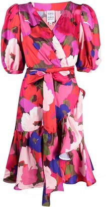 Sara Roka Floral-Print Wrap Dress