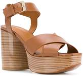 Thumbnail for your product : Clergerie Vianne wooden platform sandals