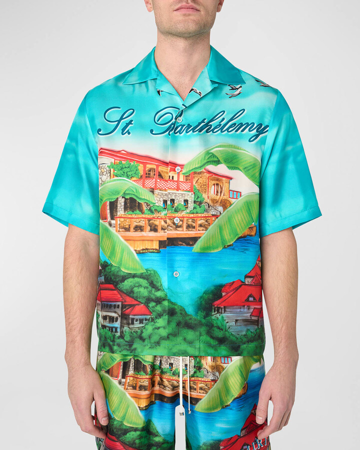 Amiri Men's Eden Rock Silk Bowling Shirt ShopStyle