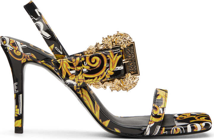 Black Shoe Gold Heel | Shop The Largest Collection | ShopStyle