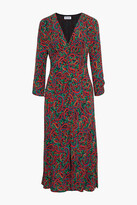 Thumbnail for your product : Rixo Katie Gathered Printed Crepe Midi Dress
