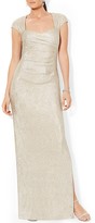 Thumbnail for your product : Lauren Ralph Lauren Petites Gown - Cap Sleeve Metallic
