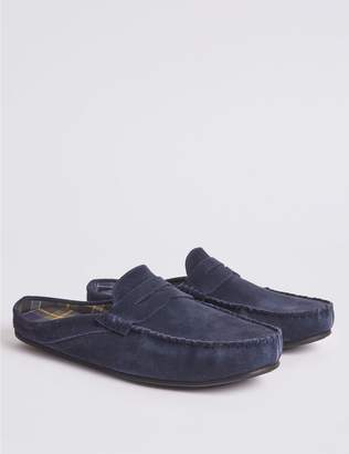 Marks and Spencer Suede Slip-on Mule Slippers with Freshfeet