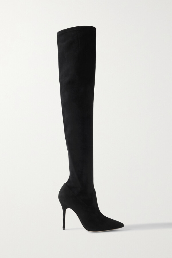 Manolo Blahnik Black Pointed Toe Women's Boots | Shop the world's 