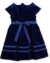 Thumbnail for your product : Florence Eiseman Cap-Sleeve Velvet Dress, Royal, Size 2-6