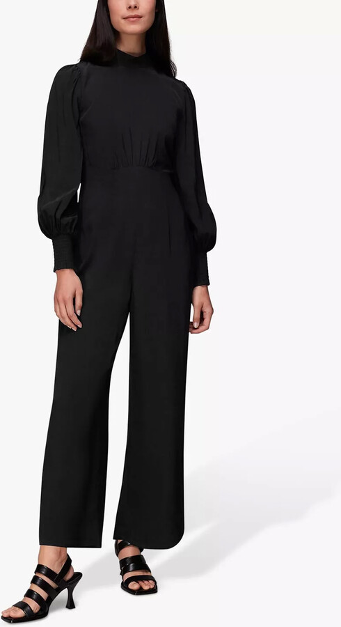 Whistles Shirred Cuff Empire Line Jumpsuit ShopStyle