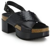 Thumbnail for your product : Robert Clergerie Old Leather Criss-Cross Platform Sandals