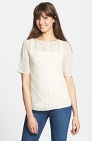 Thumbnail for your product : Lucky Brand 'Avery' Mixed Lace Top