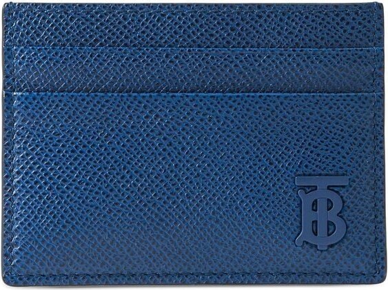 Burberry Leather Printed Bifold Wallet - Blue Wallets, Accessories