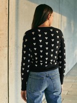 Thumbnail for your product : White + Warren Cashmere Polka-Heart Crewneck