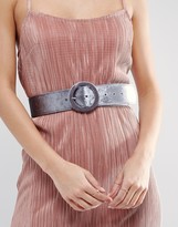 Thumbnail for your product : ASOS Velvet Covered Buckle Waist Belt