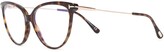 Thumbnail for your product : Tom Ford Eyewear Tortoiseshell Cat Eye Glasses
