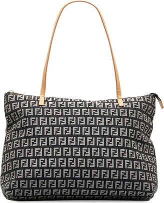 Fendi Brown Monogram FF Zucchino Pochette Shoulder Bag Leather ref.482771 -  Joli Closet