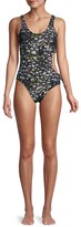 Thumbnail for your product : Ganni Recycled Fabric Floral One-Piece Swimsuit
