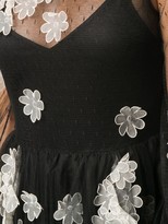 Thumbnail for your product : RED Valentino Sheer Floral Applique Gown