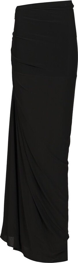 Alaia Soft Jersey Draped Skirt