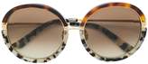 Thumbnail for your product : Calvin Klein round tortoisehell sunglasses