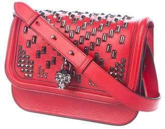 Alexander McQueen Stud Embellished Leather Crossbody Bag