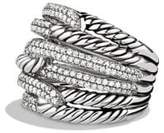 Thumbnail for your product : David Yurman Labyrinth Triple-Loop Ring with Diamonds