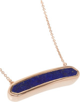 Thumbnail for your product : Monica Vinader Baja rose gold-plated lapis lazuli necklace