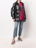 Thumbnail for your product : EA7 Emporio Armani Caban logo-patch puffer coat