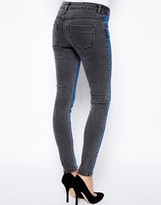 Thumbnail for your product : ASOS Whitby Low Rise Skinny Ankle Grazer Jeans in Charcoal and Blue