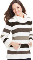 Thumbnail for your product : Style&Co. Striped Textured Turtleneck Sweater