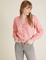 Thumbnail for your product : Marks and Spencer Textured V-Neck Button Front Cardigan