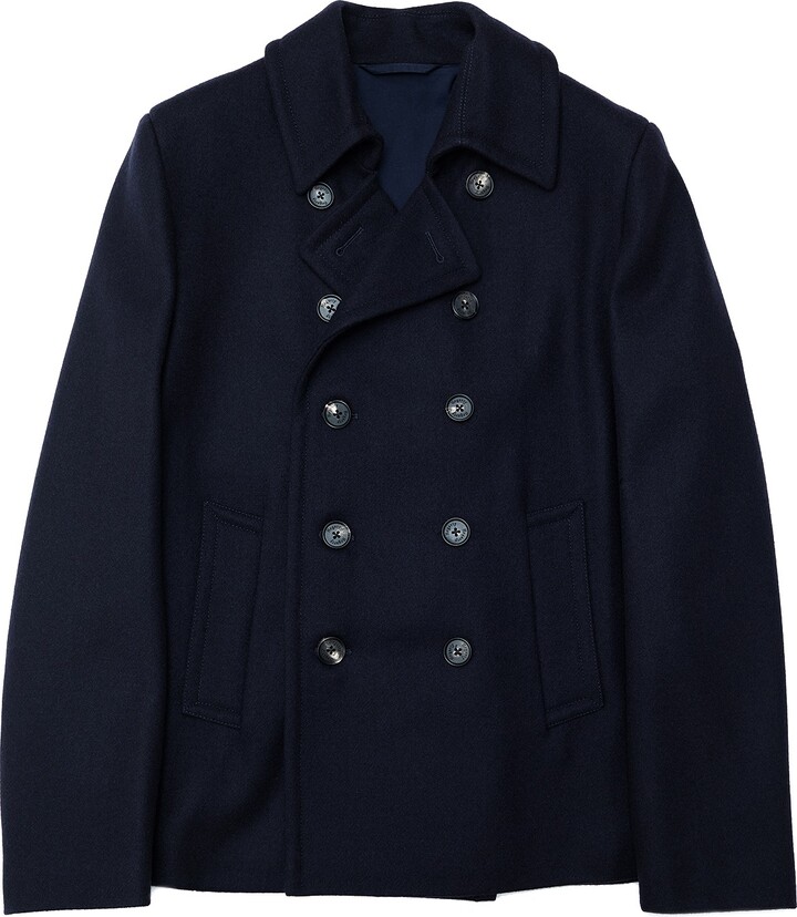 Hegarty - Men's Navy Pea Coat - ShopStyle