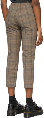 6397 Brown Check Pull-On Trousers