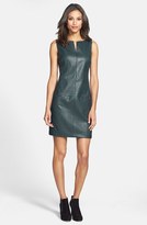 Thumbnail for your product : Donna Morgan Snake Print & Texture Faux Leather Drop Waist Shift Dress