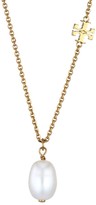 Thumbnail for your product : Tory Burch 12MM Cultured Pearl Pendant & Goldtone Logo Charm Necklace