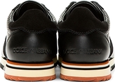 Thumbnail for your product : Dolce & Gabbana Black Perforated Leather Running Shoes