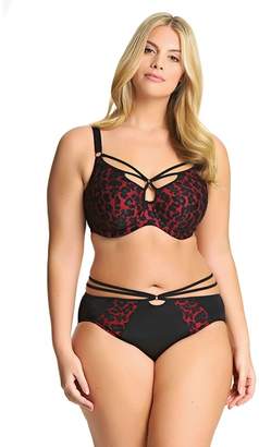 Elomi Black Lace 'Nicole' Underwired Non-Padded Plunge Bra