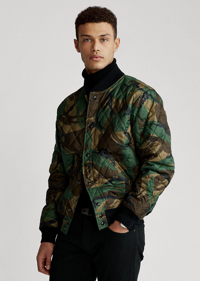 Ralph Lauren Camo Water Repellent Quilted Jacket Shopstyle Outerwear