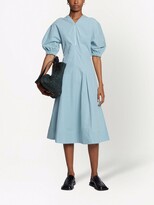 Thumbnail for your product : Proenza Schouler White Label Puff-Sleeve Midi Dress