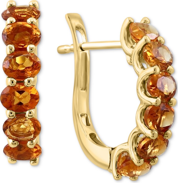 Effy Citrine Oval Hoop Earrings (1-3/4 ct. t.w.) in 14k Gold