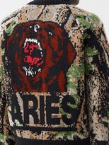 Thumbnail for your product : Aries Camo-jacquard Knitted Bomber Jacket
