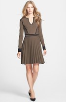 Thumbnail for your product : Marc by Marc Jacobs 'Alexis' Contrast Trim Pleat Sweater Dress